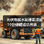 光伏电解水制绿氢项目10台储罐成功吊装（图2）